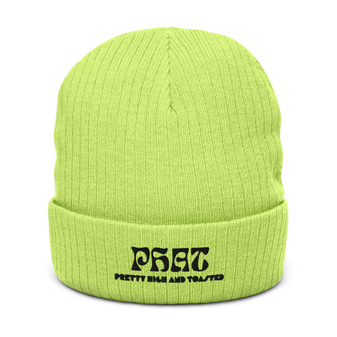 PHAT Pretty High And Toasted Acid Green Beanie