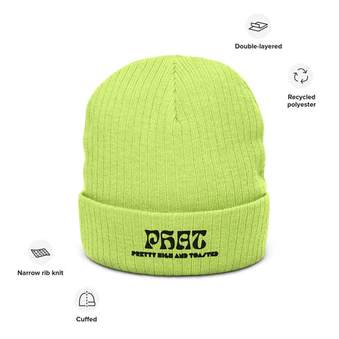 PHAT Pretty High And Toasted Acid Green Beanie