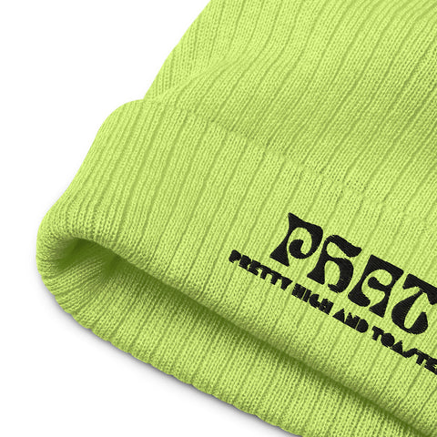 PHAT Pretty High And Toasted Acid Green Beanie